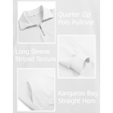 COOFANDY Comfortable Quarter Zip Pullover for All Seasons