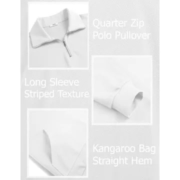 COOFANDY Comfortable Quarter Zip Pullover for All Seasons