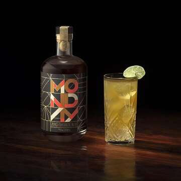 MONDAY Zero Alcohol Rum – A Non-Alcoholic Spirit with Low Sugar, 5 Calories, Vegan and Gluten Free - 750ml