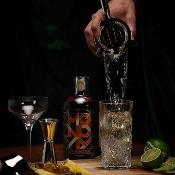 MONDAY Zero Alcohol Rum – A Non-Alcoholic Spirit with Low Sugar, 5 Calories, Vegan and Gluten Free - 750ml