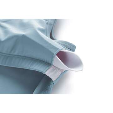 Women’s Longline Sports Bra Wirefree Padded Medium Support Yoga Bras Gym Running Workout Tank Tops (Denim Blue, X-Large)