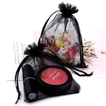Bskifnn 100pcs Halloween Organza Bags for Gifts and Favors