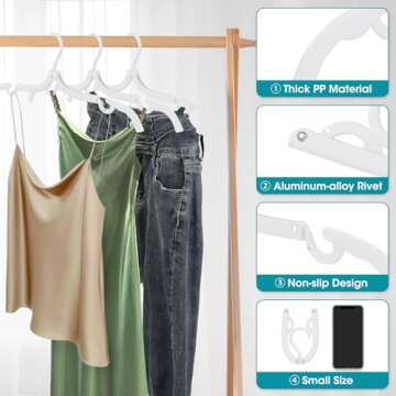 30 Pcs Portable Foldable Travel Hangers for Easy Packing