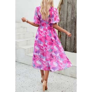 UEAL Summer Wedding Guest Dresses for Women Spring Easter Party Dresses for Women 2025 X-Large Purple