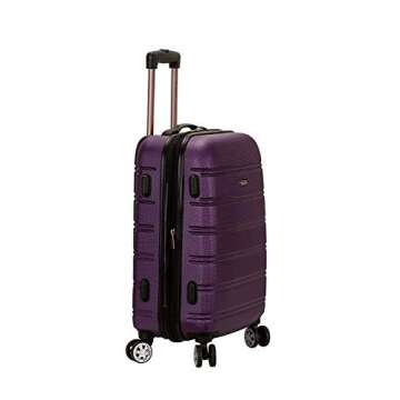 Rockland Melbourne Hardside Expandable Spinner Wheel Luggage, Purple, Carry-On 20 inches