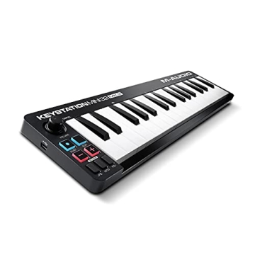 M-Audio Keystation Mini 32 MK3 - USB MIDI Keyboard Controller with 32 Velocity Sensitive Mini Keys a...