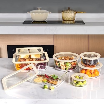 Urban Green Glass Food Container Set, Eco-Friendly & Sealed