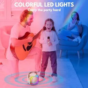 Karaoke Machine, Portable Bluetooth Speaker with Wireless Microphones for Kids Adult, Birthday Family Party Gifts Toys for Toddler Girls Boys 3 4 5 6 7 8 9 10 11 12+ Year Old