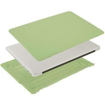 MOSISO Compatible with MacBook Air 13 inch Case Old Version 2010-2017 Release (Models: A1466 & A1369), Plastic Hard Shell Case & Keyboard Cover Skin, Avocado Green