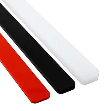 Fat Daddio's Fondant & Dough Leveler Set, 13.75 x 0.75 Inch, White, Black, Red