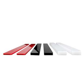 Fat Daddio's Fondant & Dough Leveler Set, 13.75 x 0.75 Inch, White, Black, Red