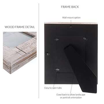 Rustic 5x7 Wooden Picture Frame – Farmhouse Style