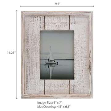 Rustic 5x7 Wooden Picture Frame – Farmhouse Style