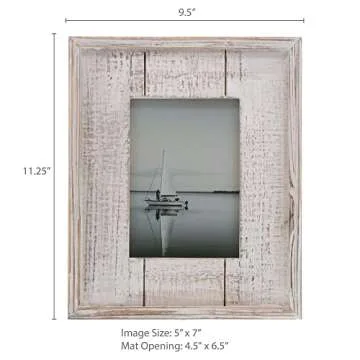 Rustic 5x7 Wooden Picture Frame – Farmhouse Style