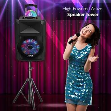 Pyle 700W Portable PA Speaker with Bluetooth & DJ Lights