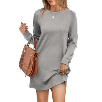 WIHOLL Women's Long Sleeve Casual Fall Dress 2024