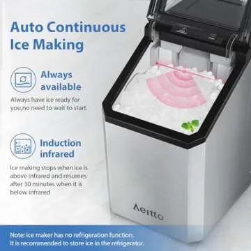 Aeitto Nugget Ice Maker 55lbs/day Chewable Ice Machine