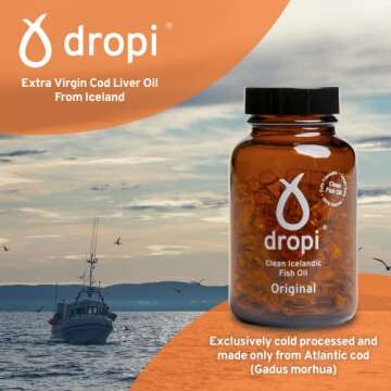 Dropi Omega 3 Fish Oil 500mg - Premium Cod Liver Oil Capsules