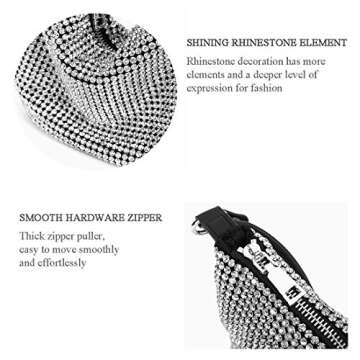 Rhinestone Evening Bag for Weddings & Parties Elegant Purse