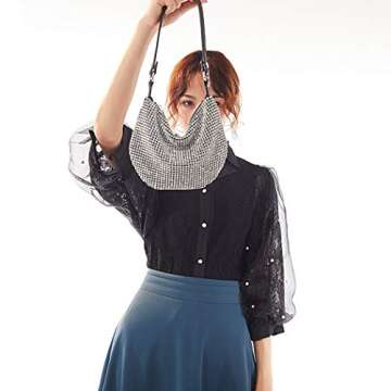 Rhinestone Evening Bag for Weddings & Parties Elegant Purse