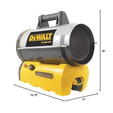 DeWalt 68K BTU Portable Propane Heater Battery Start Quiet