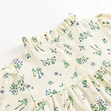 Curipeer Baby Girls Floral Dress for Spring and Autumn