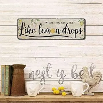 Funny Vintage Lemon Sign for Kitchen Decor & Gifts