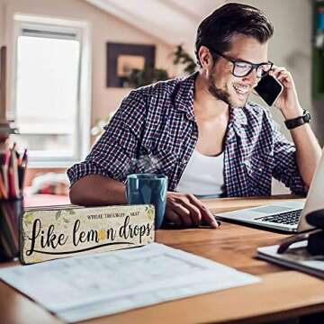 Funny Vintage Lemon Sign for Kitchen Decor & Gifts