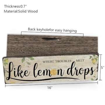 Funny Vintage Lemon Sign for Kitchen Decor & Gifts