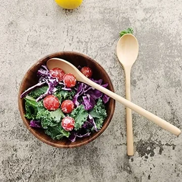 Eco-friendly ADLORYEA Wooden Spoons 9 Inch - 6 Pack