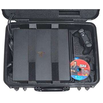 Case Club Gaming Station to fit Playstation 4. Portable Gaming Station with Built-in Monitor & Stora...