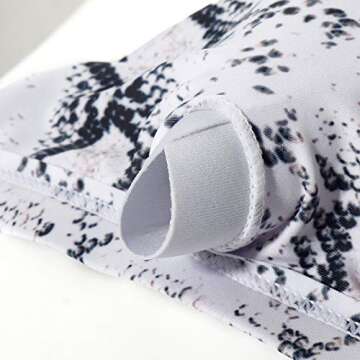 RUUHEE Women Leopard Print High Waisted Cheeky 2 Piece Bikini Bathing Suits (M(US Size 4-6),BGray-2)