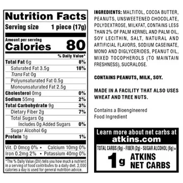 Atkins Endulge Peanut Butter Cups, Low Carb, 0g Sugar, 20 Count