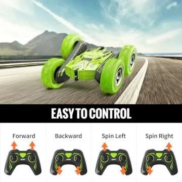 SGILE RC Stunt Car Toy for Kids with 360 Rotation
