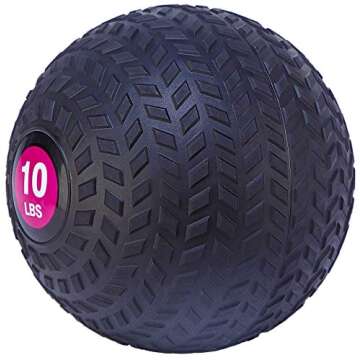 Fitvids Workout Exercise Fitness Weighted Medicine Ball, Wall Ball and Slam Ball​, Slam Ball​, 10 Pounds