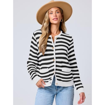 ANRABESS Tweed Knit Cardigan For Women - Stylish Layering