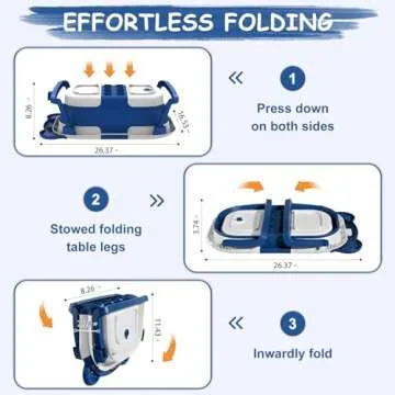 MoreFeel Collapsible Baby Bathtub with Thermometer & Cushion