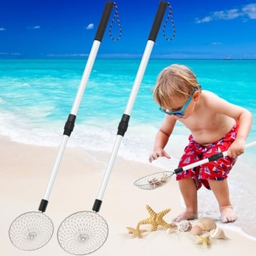 Roshtia 2 Pack Beach Sand Sifter Shell Scooper - Perfect for Treasure Hunting