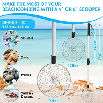 Roshtia 28in Beach Sand Sifter - Adjustable & Durable