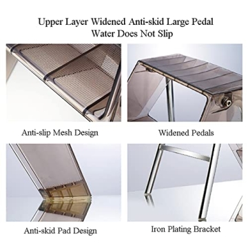 Stylish 3 Step Ladder with Anti-Slip Design and Portability