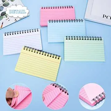 FRIUSATE Spiral Binding Colored Index Cards - 250 Sheets