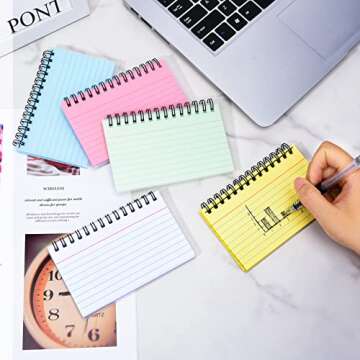 FRIUSATE Spiral Binding Colored Index Cards - 250 Sheets