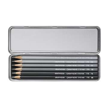 CREATIVE ART MATERIALS Grafwood 6 Piece Metal Box Set (775.306)