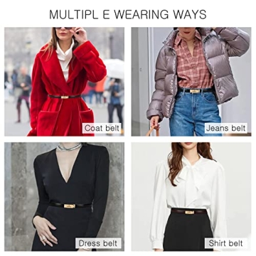 Chic Adjustable LumiSyne Women Skinny Leather Belt