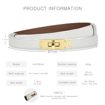 Chic Adjustable LumiSyne Women Skinny Leather Belt
