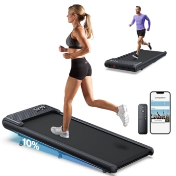 WELLFIT Walking Pad Treadmill with 10% Incline for Home
