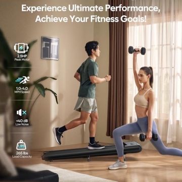 WELLFIT Walking Pad Treadmill with 10% Incline for Home