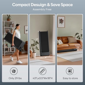 WELLFIT Walking Pad Treadmill with 10% Incline for Home