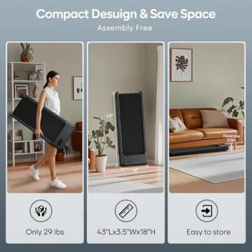 WELLFIT Walking Pad Treadmill with 10% Incline for Home