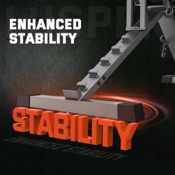 Lusper Adjustable Weight Bench Foldable - 660 Lb Stable Workout Bench, Extended head and neck protection design, 3 Sec Fast Folding Multi-Purpose for Full Body Workout